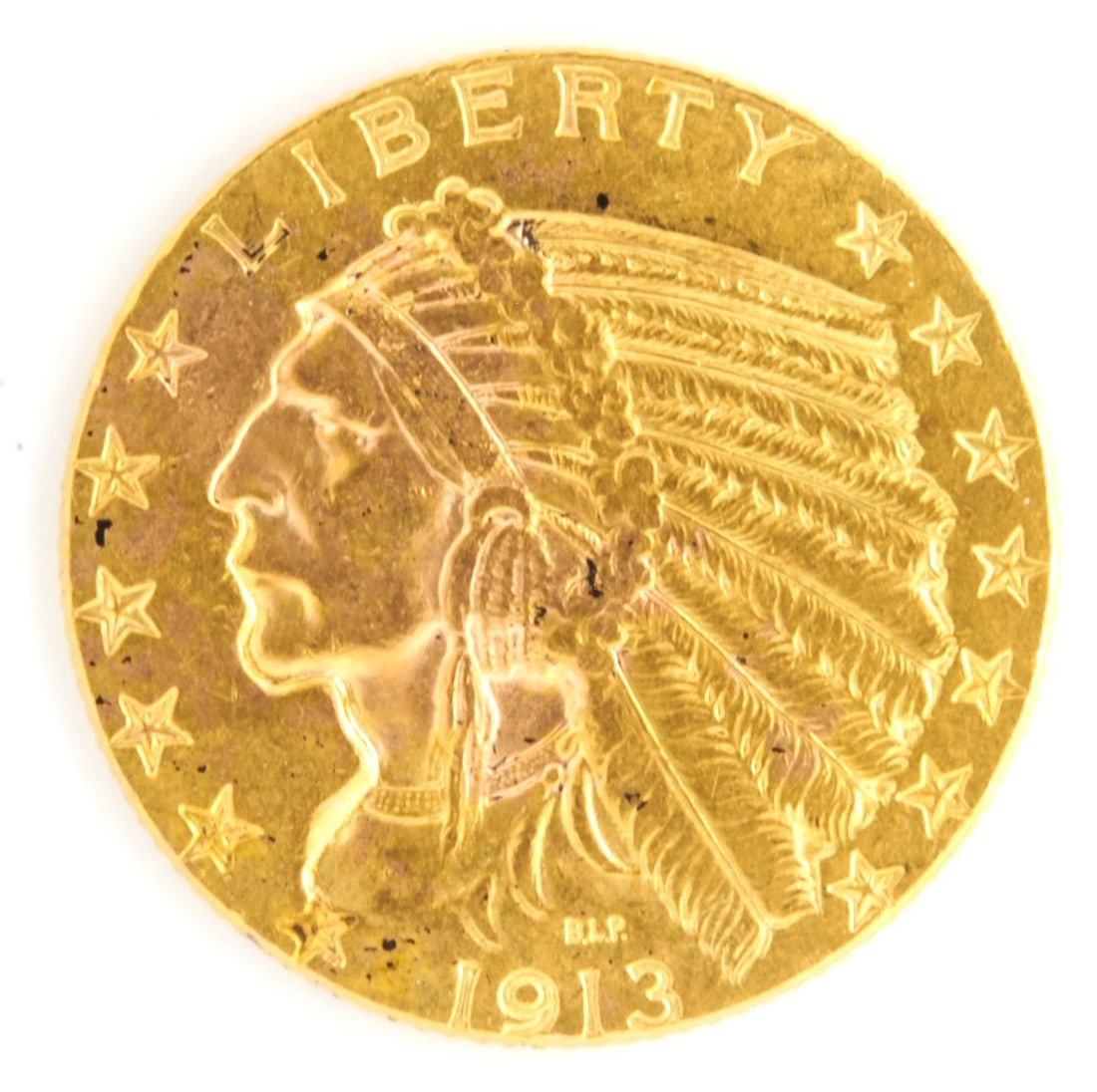 UNITED STATES 1913 INDIAN HEAD $5 HALF EAGLE (1 of 2)