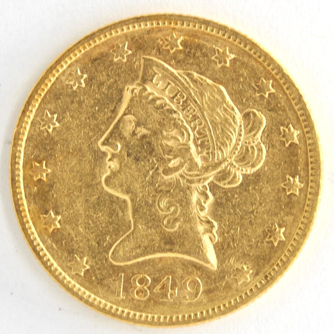 UNITED STATES 1849 $10 LIBERTY EAGLE GOLD PIECE (1 of 2)