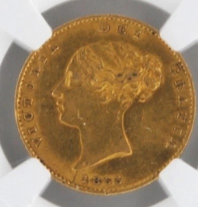 GREAT BRITAIN 1855 1/2 SOVEREIGN (1 of 2)