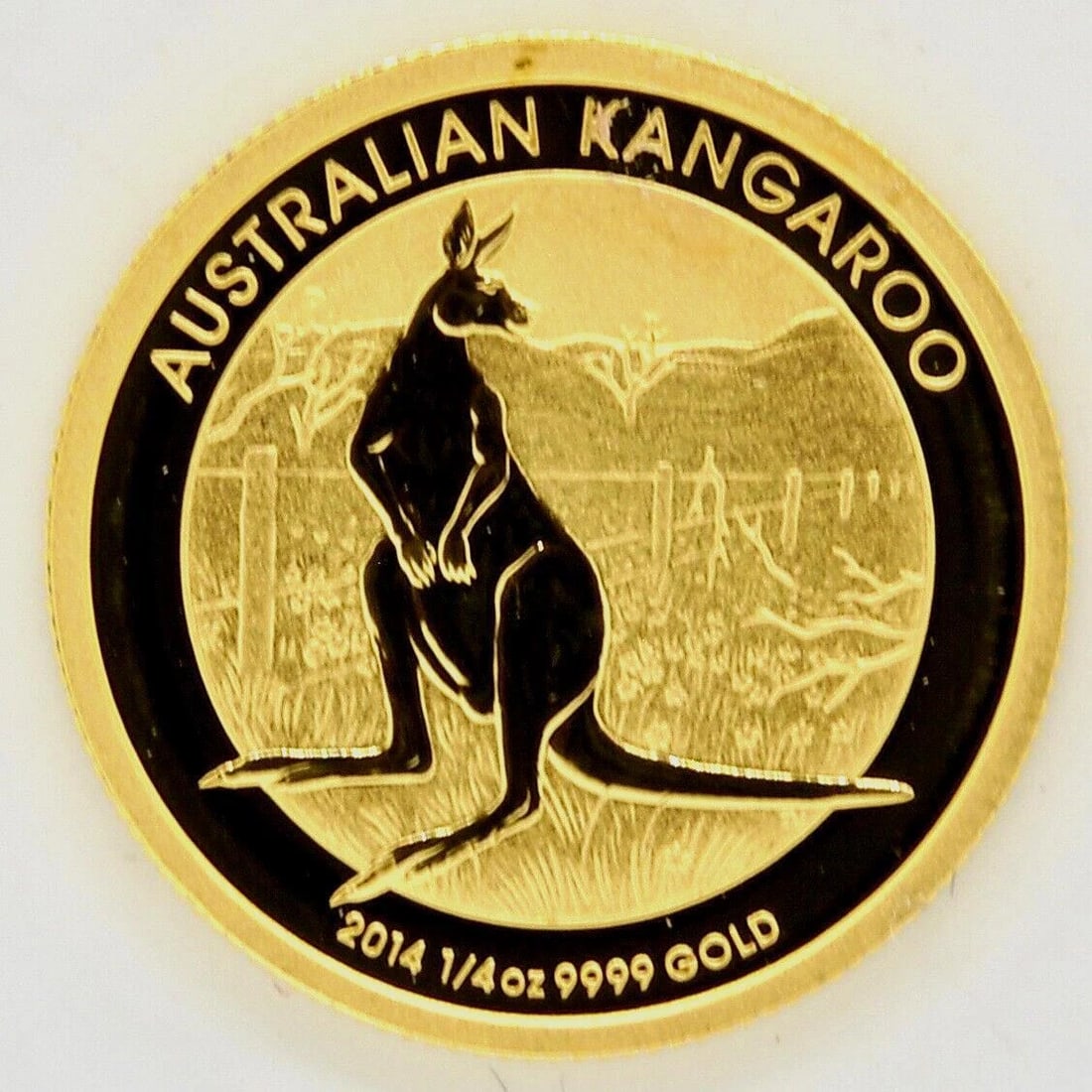 2014 1/4OZ FINE GOLD AUSTRALIAN KANGAROO (1 of 3)