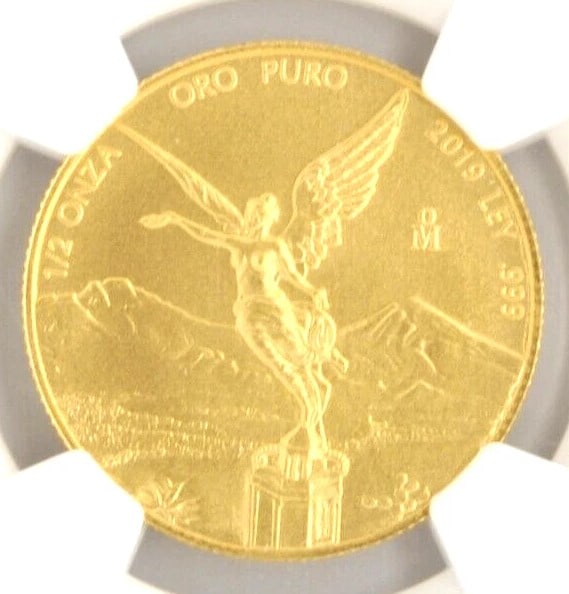 2019 MEXICO MO MINT 1/2 ONZA: 2019 Mexico Mo Mint 1/2 Onza Brand: Mexico Mo Year: 2019 Denomination: None Fineness: 0.999 Country of Origin: None Accessories: None Accessories Notice: When purchasing pre-owned goods, p