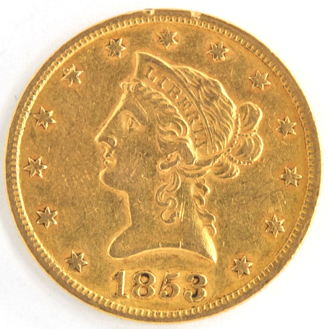 UNITED STATES 1853 $10 LIBERTY HEAD GOLD EAGLE (1 of 2)