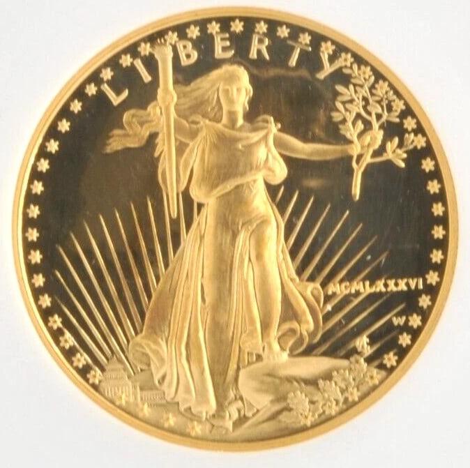 US 1986-W .917 FINE 1 OZ AMERICAN GOLD EAGLE: US 1986-W .917 Fine 1 Oz American Gold Eagle Brand: Philadelphia Year: 1986 Denomination: None Fineness: 0.917 Country of Origin: United States Accessories: None Accessories Notice: When p