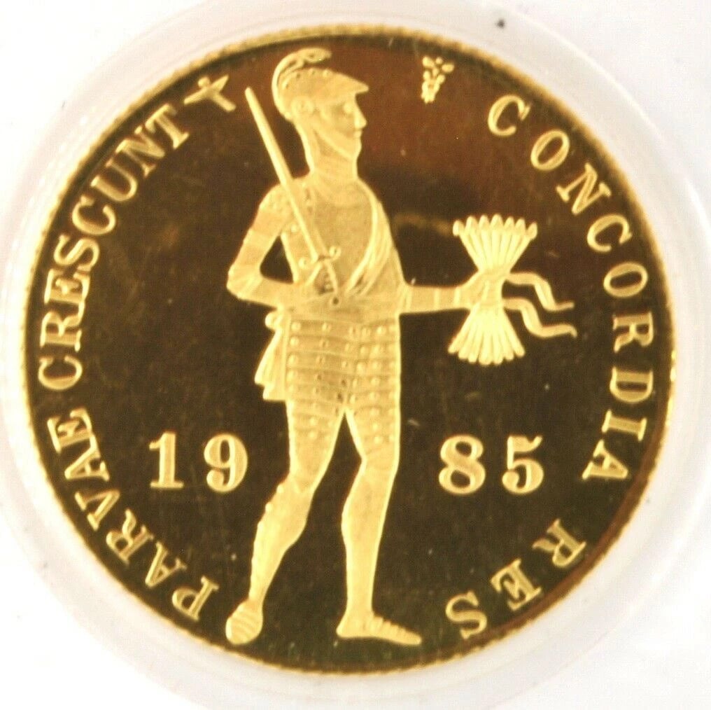 1985 UTRECHT DUTCH .983 GOLD DUCAT PROOF COIN (1 of 2)