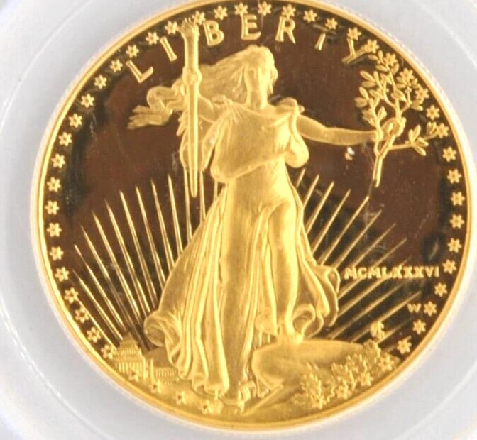 US 1986-W $50 DOLLAR PROOF AMERICAN GOLD EAGLE (1 of 2)