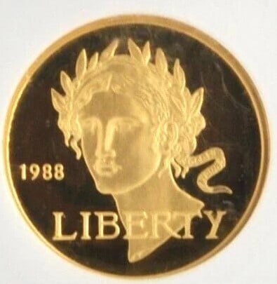 1988-W OLYMPICS $5 HALF EAGLE GRADED (1 of 2)