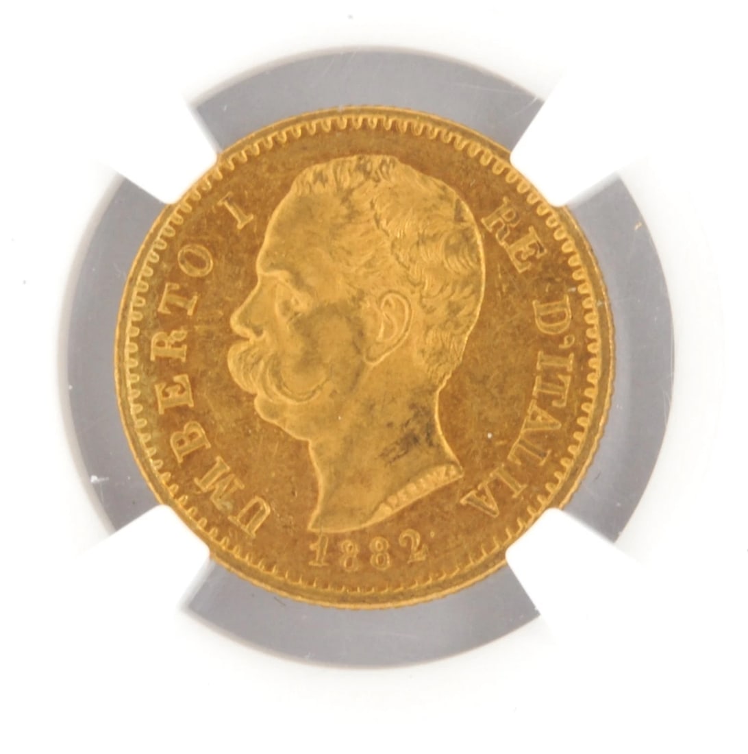 ITALY 1882R 20 LIRE RULER UMBERTO I .900 FINE GOLD COIN: Italy 1882R 20 Lire Ruler Umberto I .900 Fine Gold Coin Brand: None Year: 1882 Denomination: 20 Lire Fineness: 0.9 Country of Origin: Italy Accessories: None Accessories Notice: When purch