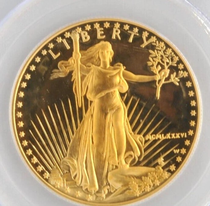 US 1986-W $50 DOLLAR PROOF AMERICAN GOLD EAGLE 1 OUNCE (1 of 2)
