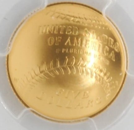 US MINT 2014-W $5 GOLD BASEBALL (1 of 1)