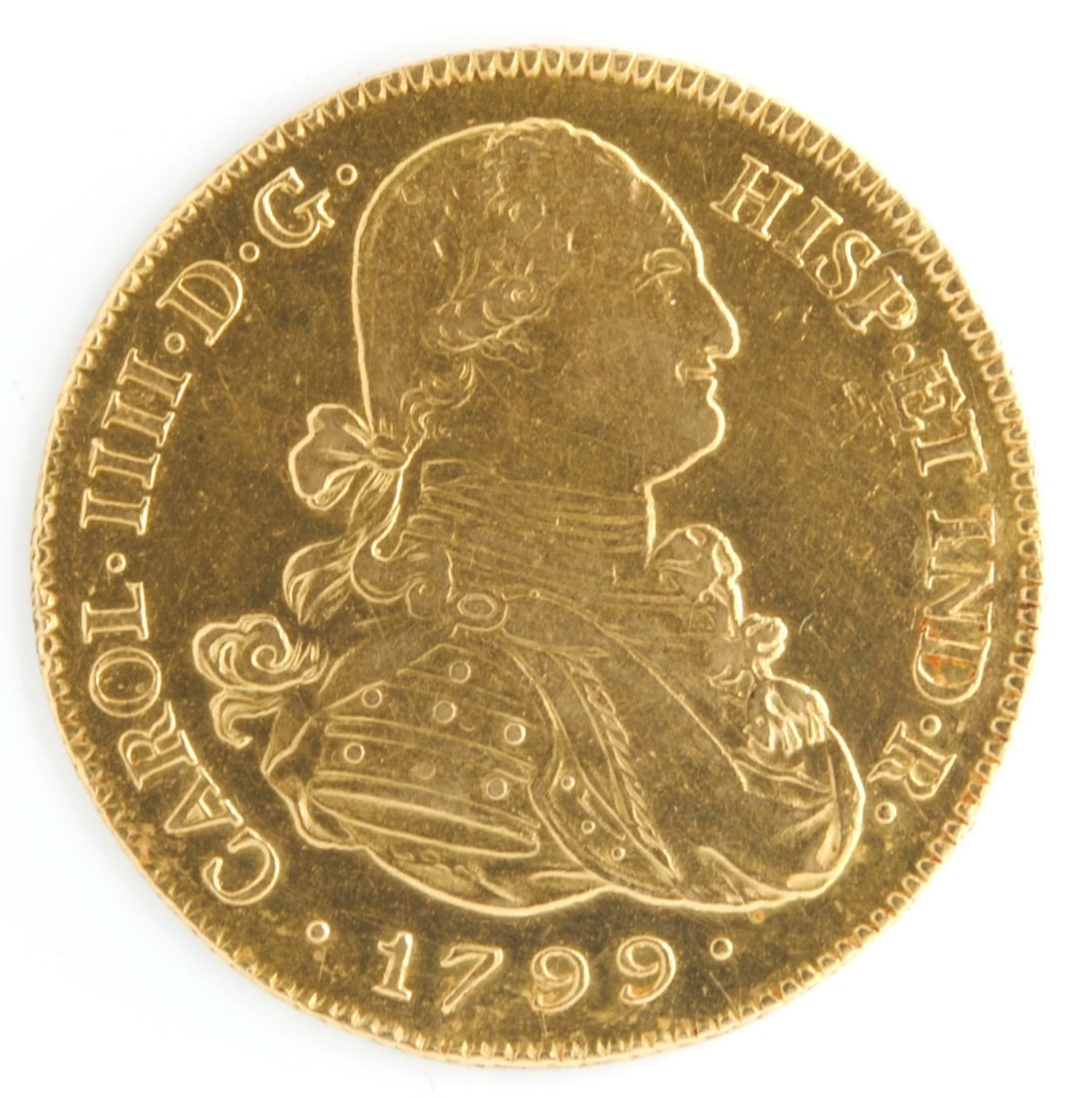 BOLIVIA 1799 NI PP 8 ESCUDOS .875 FINE GOLD COIN (1 of 2)