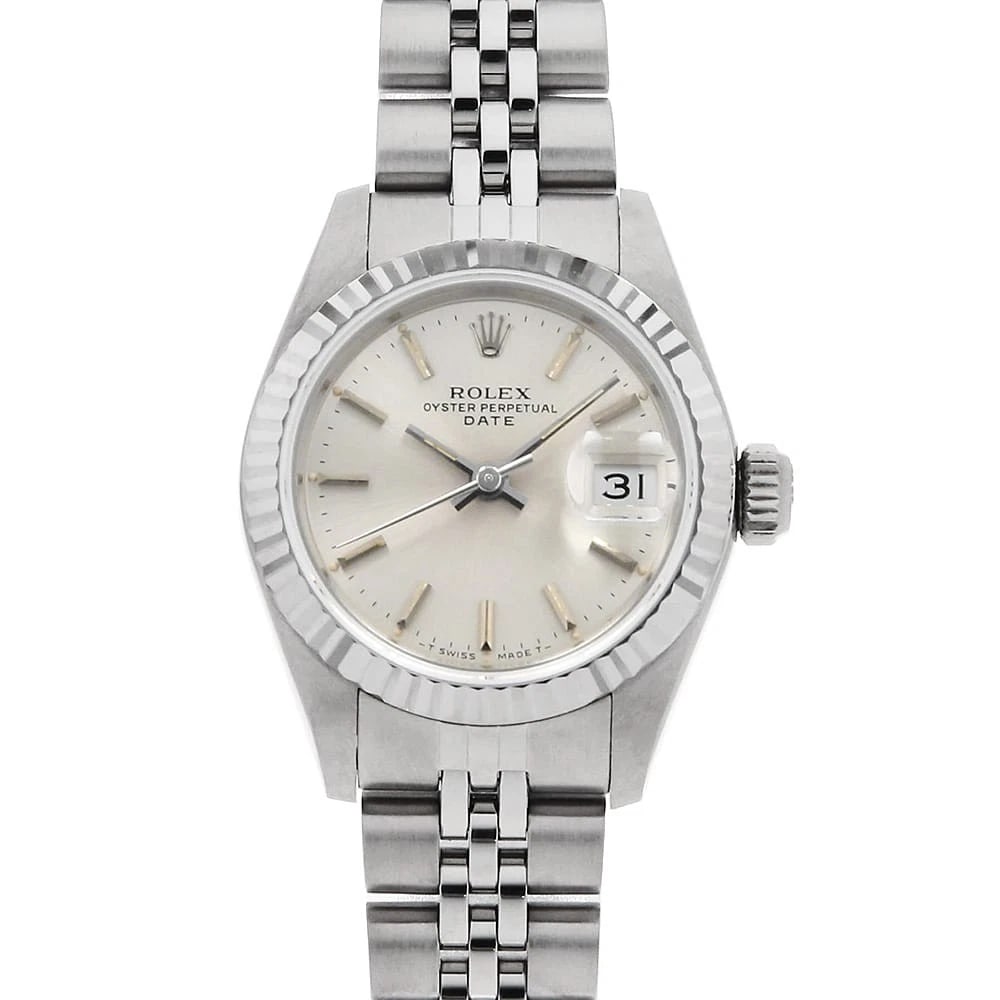 ROLEX DATEJUST SILVER BAR SECOND HAND WOMEN WRIST WATCH (1 of 3)