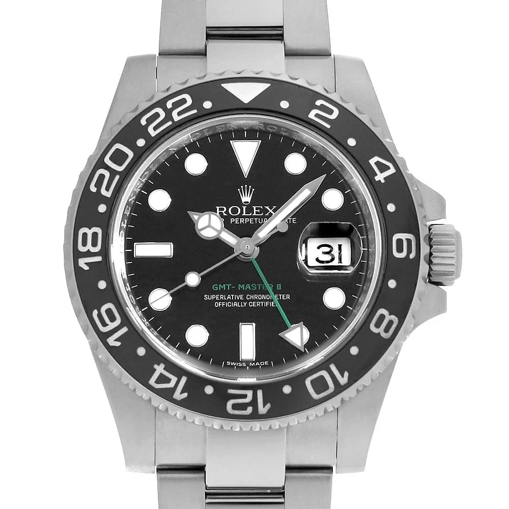 ROLEX GMT MASTER II BLACK SECOND HAND WRIST WATCH (1 of 7)