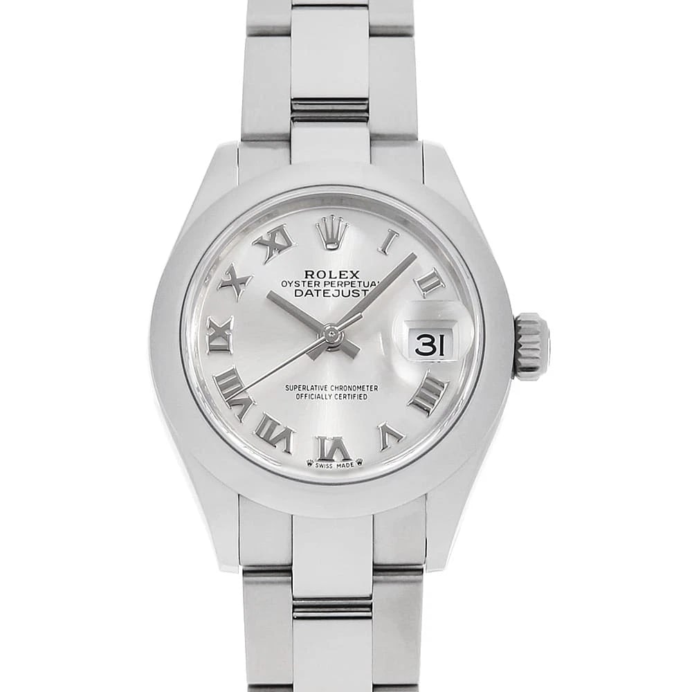 ROLEX DATEJUST SILVER ROMAN 3 ROW OYSTER BRACELET WRIST WATCH (1 of 6)