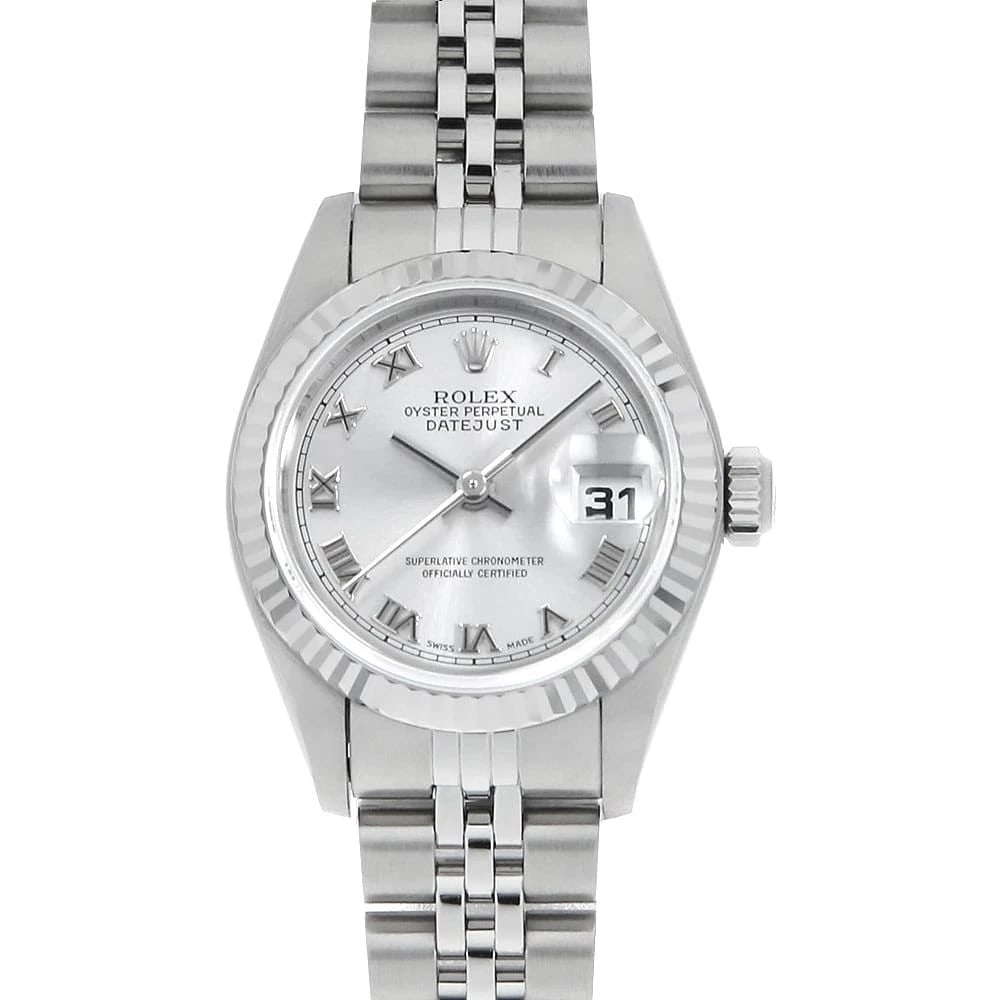 ROLEX DATEJUST SILVER ROME WRIST WATCH (1 of 5)