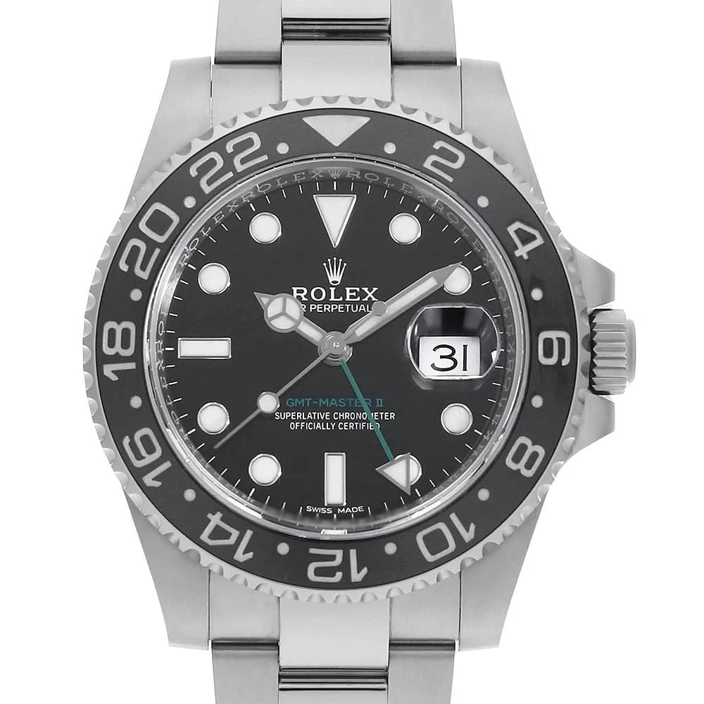 ROLEX GMT MASTER II BLACK SECOND HAND WRIST WATCH (1 of 5)
