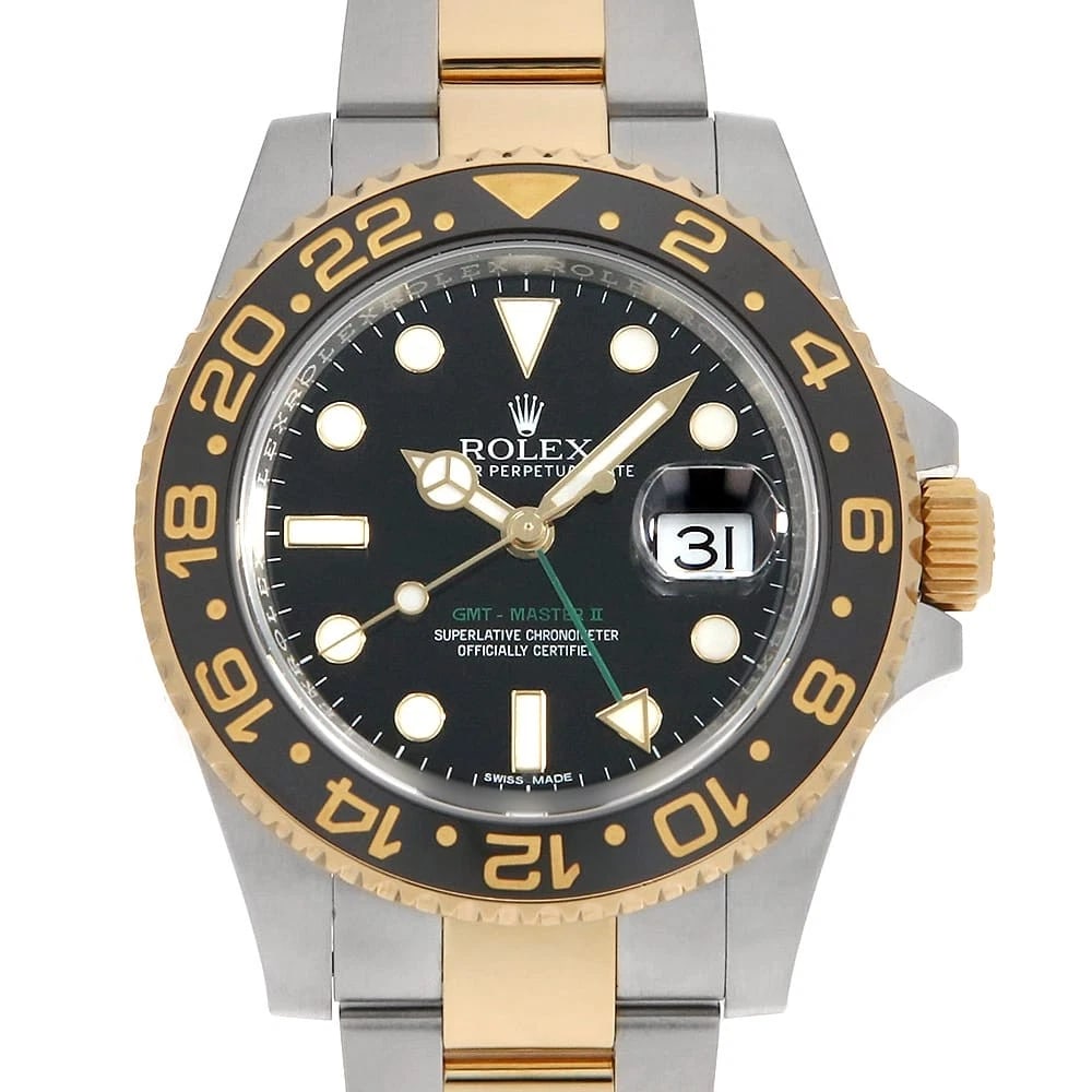 ROLEX GMT MASTER II BLACK SECOND HAND WRIST WATCH (1 of 8)