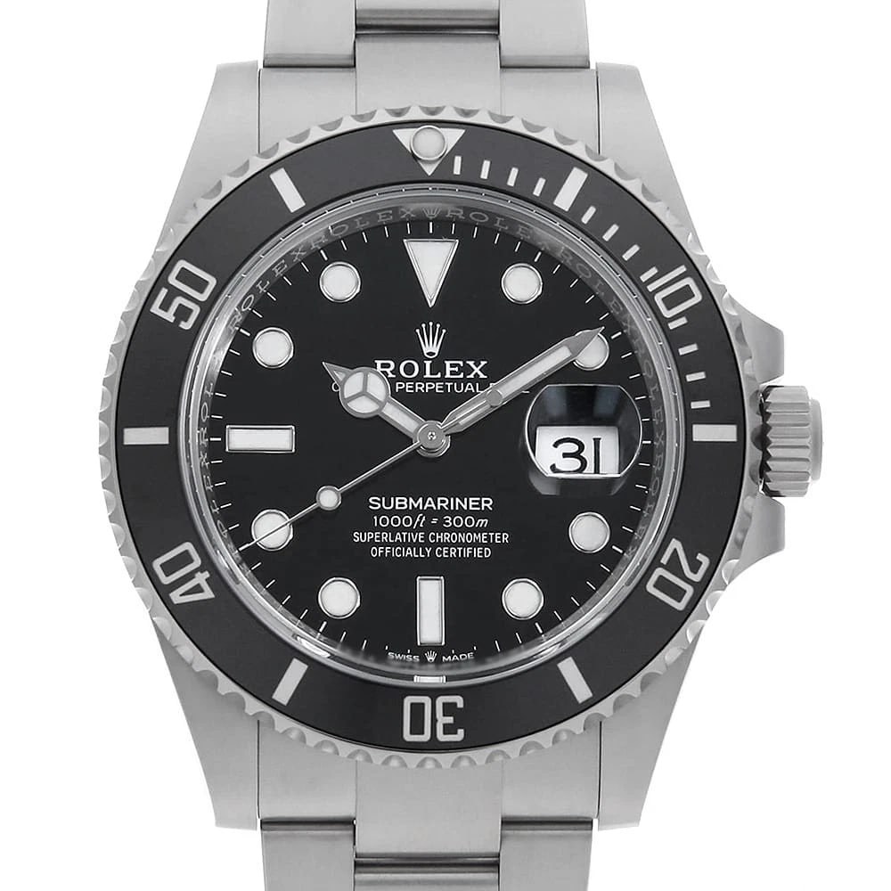 ROLEX SUBMARINER DATE BLACK SECOND HAND WRIST WATCH (1 of 5)