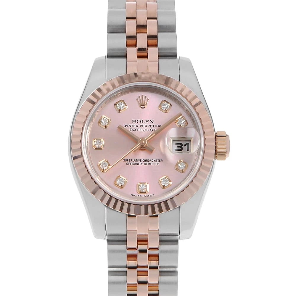 ROLEX DATEJUST 10P DIAMOND PINK 5 ROW JUBILEE BRACELET WRIST WATCH (1 of 5)