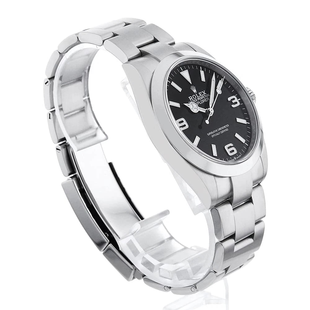 ROLEX EXPLORER 40 BLACK SECOND HAND WRIST WATCH - 3