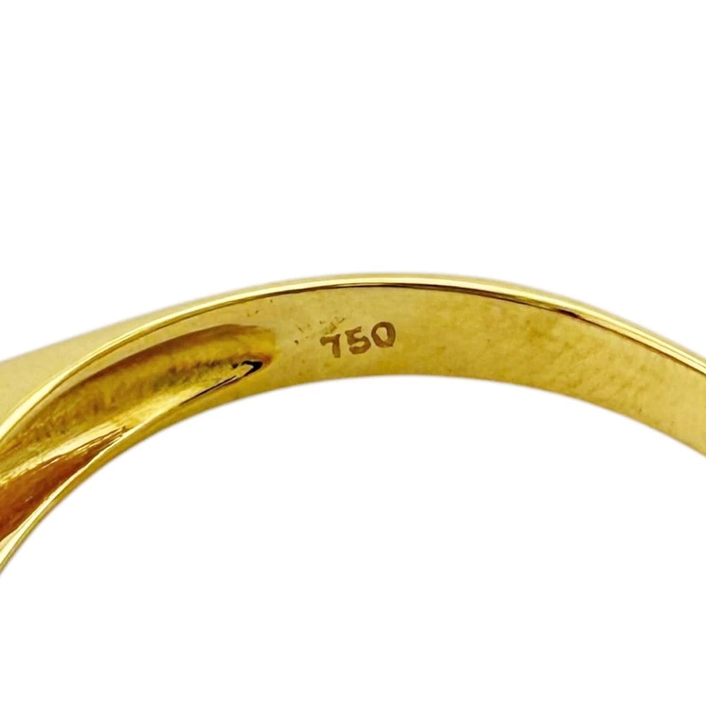 RING K18 YELLOW GOLD RUBY DIAMOND - 5