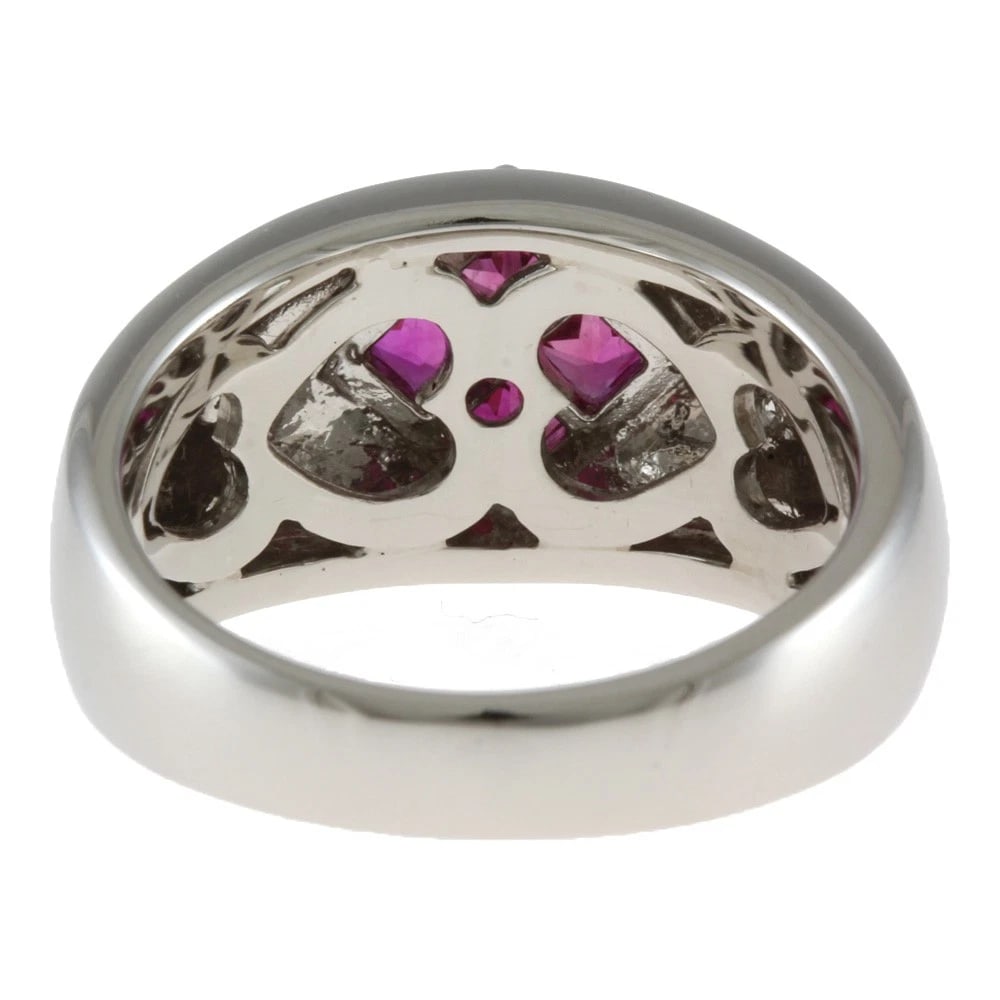 RING PT900PLATINUM RUBY DIAMOND - 4
