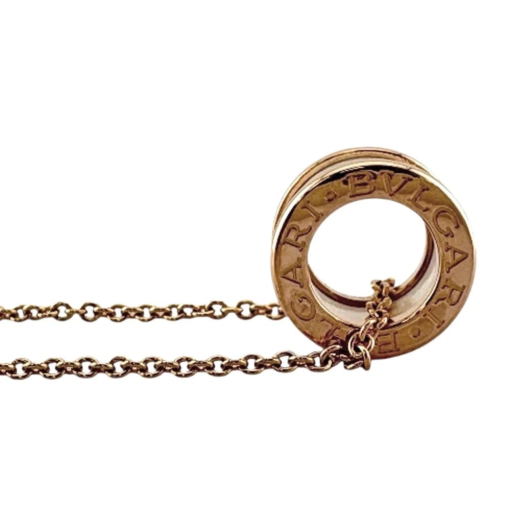 BVLGARI NECKLACE K18 PINK GOLD CERAMIC - 3