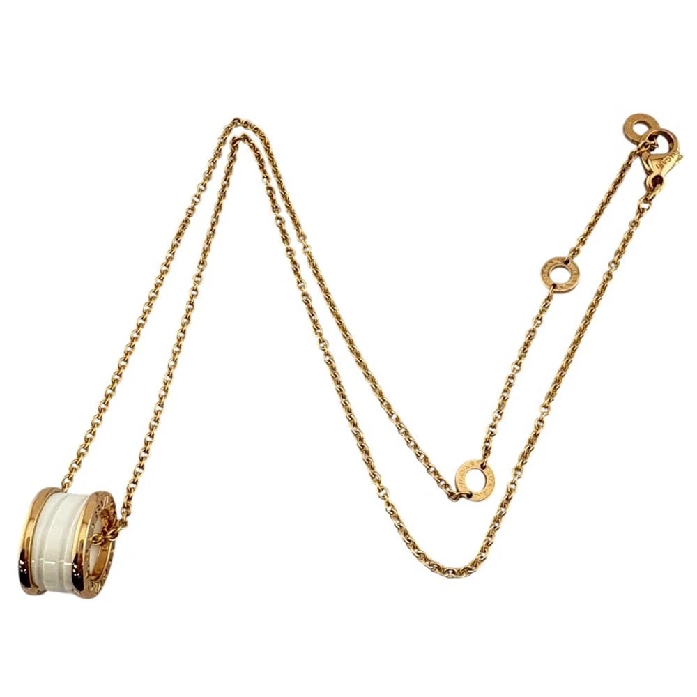 BVLGARI NECKLACE K18 PINK GOLD CERAMIC - 7