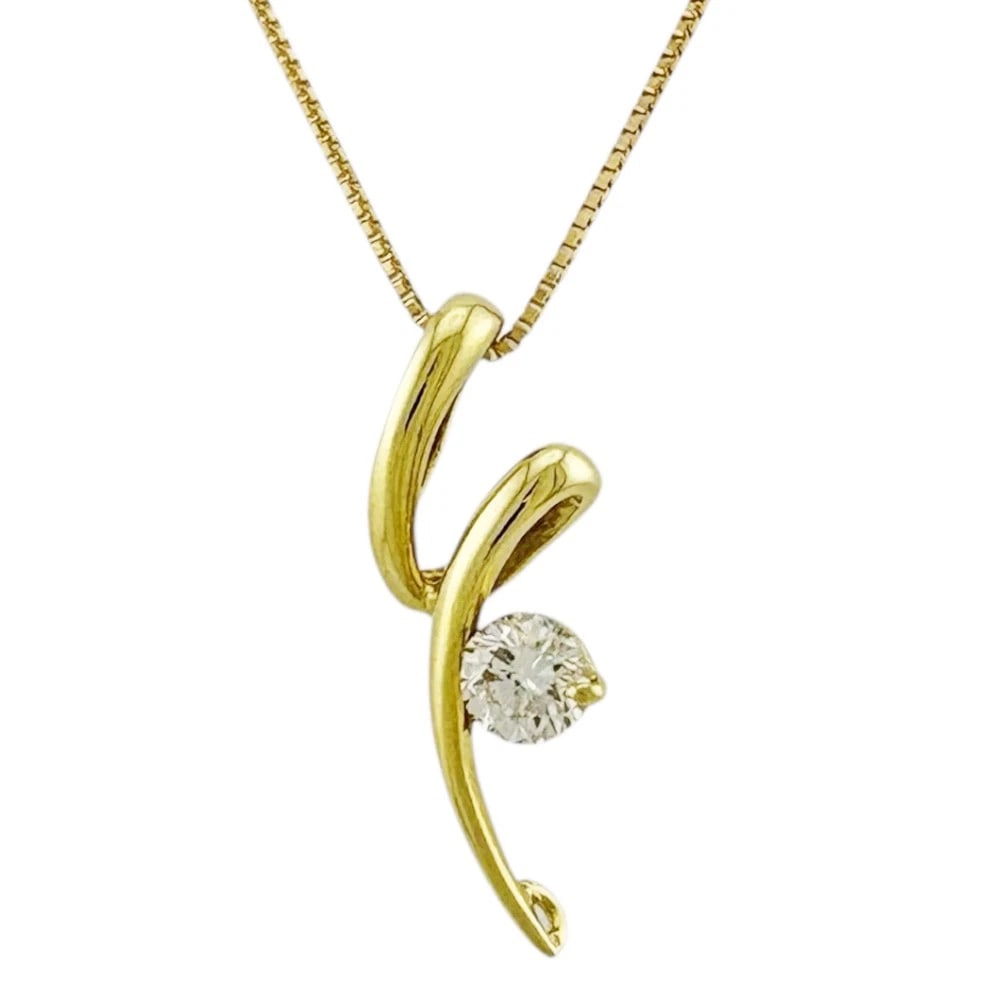 NECKLACE K18 YELLOW GOLD DIAMOND: Necklace K18 yellow gold diamond Brand: Unbranded Type/Style: Necklace Material: K18 yellow gold, Main Stone/Creation Natural Color: gold Size: Size(CM) Total Length:45cm Chain width:0.6mm Top:W8.