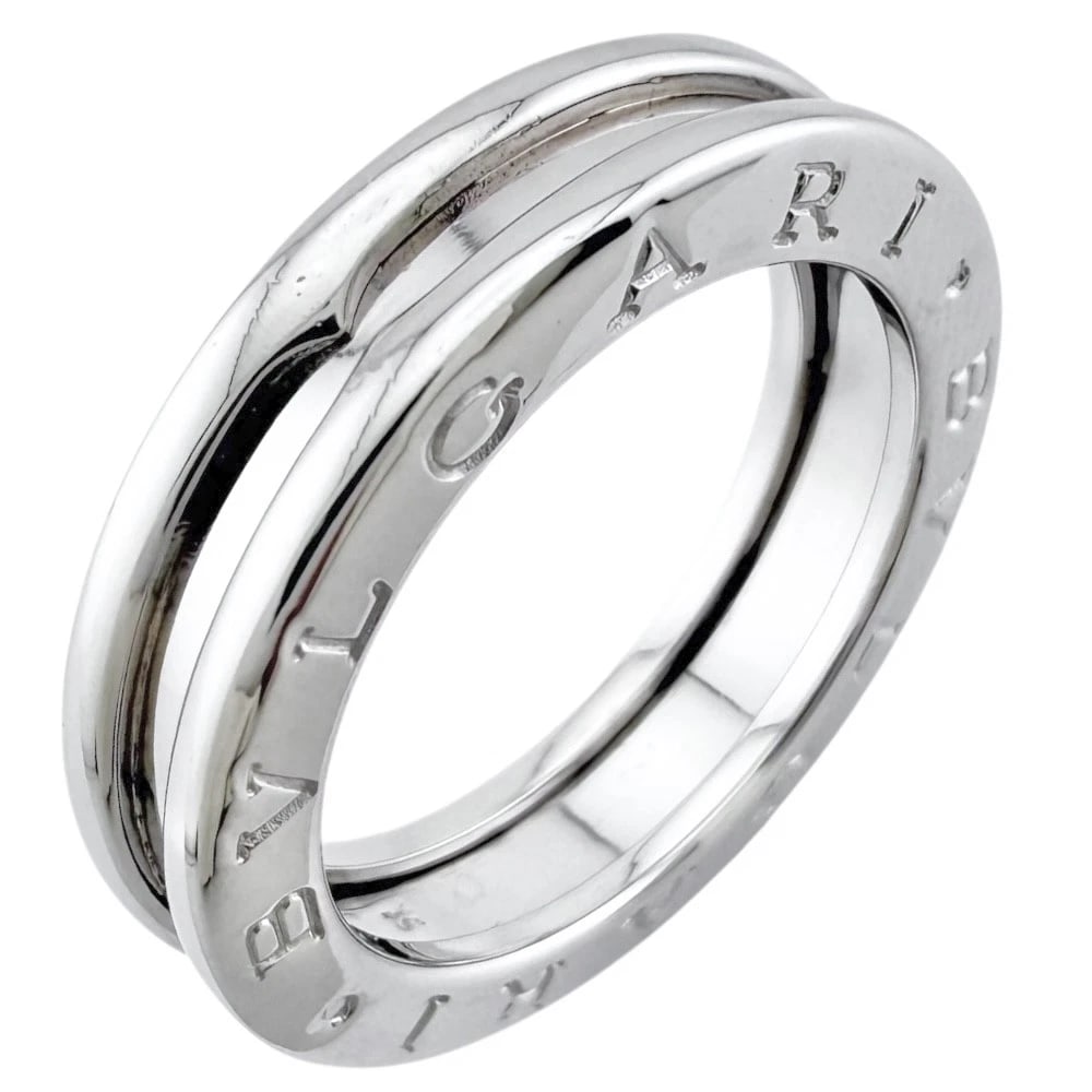BVLGARI RING K18 WHITE GOLD B-ZERO.1 1 BAND: BVLGARI Ring K18 white gold B-zero.1 1 band Brand: BVLGARI Type/Style: Ring Material: K18 white gold, Color: Silver Size: US 5 3/4 Accessories: None Accessories Notice: When purchasing