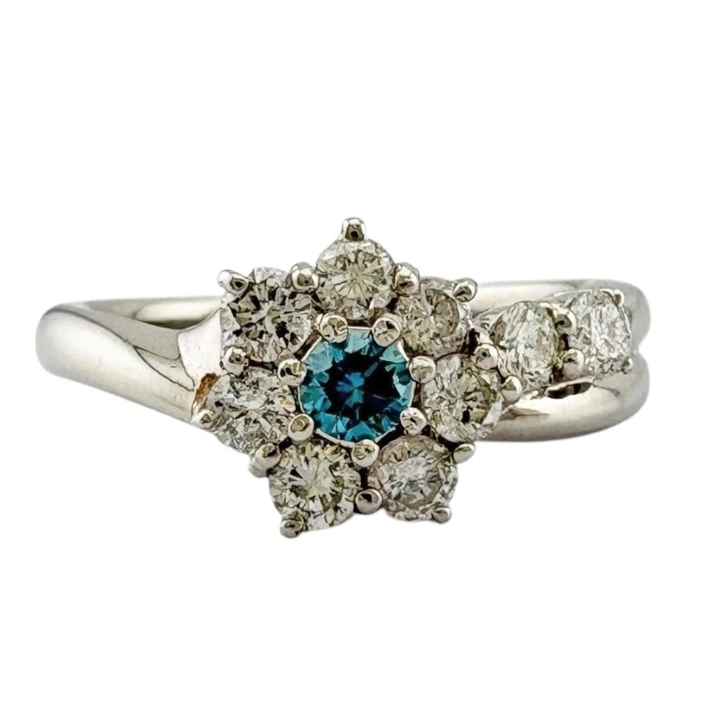 RING PT900PLATINUM DIAMOND DIAMOND (1 of 5)