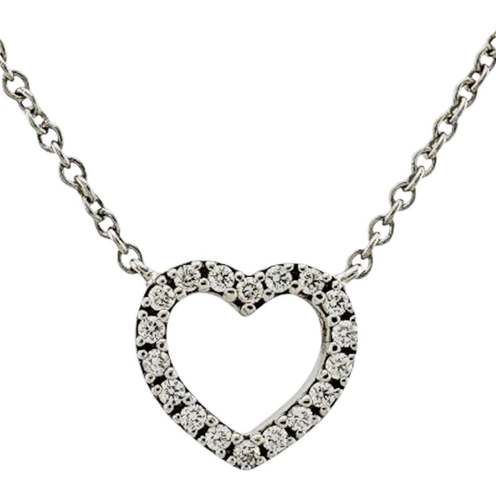 TIFFANY&CO. NECKLACE K18 WHITE GOLD DIAMOND: TIFFANY&Co. Necklace K18 white gold diamond Brand: Tiffany&co. Type/Style: Necklace Material: K18 white gold, Main Stone/Creation Natural Color: Silver Size: Size(CM) Total Length:41cm Chain