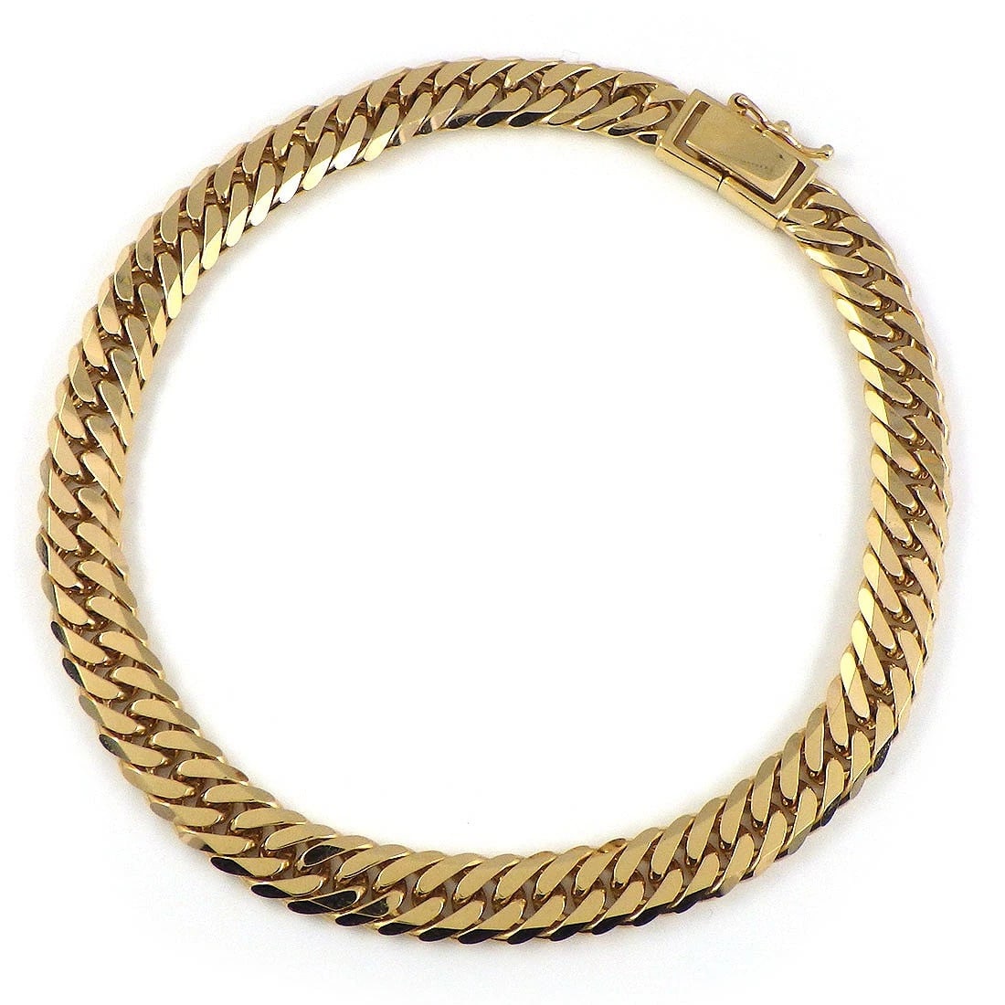 FINE JEWELRY BRACELET CURB CHAIN 6 FACES 750(18K) YELLOW GOLD (1 of 3)