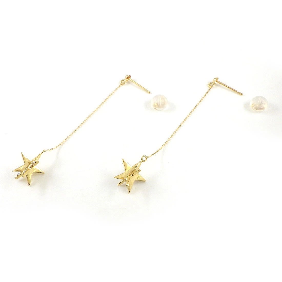 FINE JEWELRY PIERCED EARRINGS DIAMOND 750(18K) YELLOW GOLD (1 of 3)