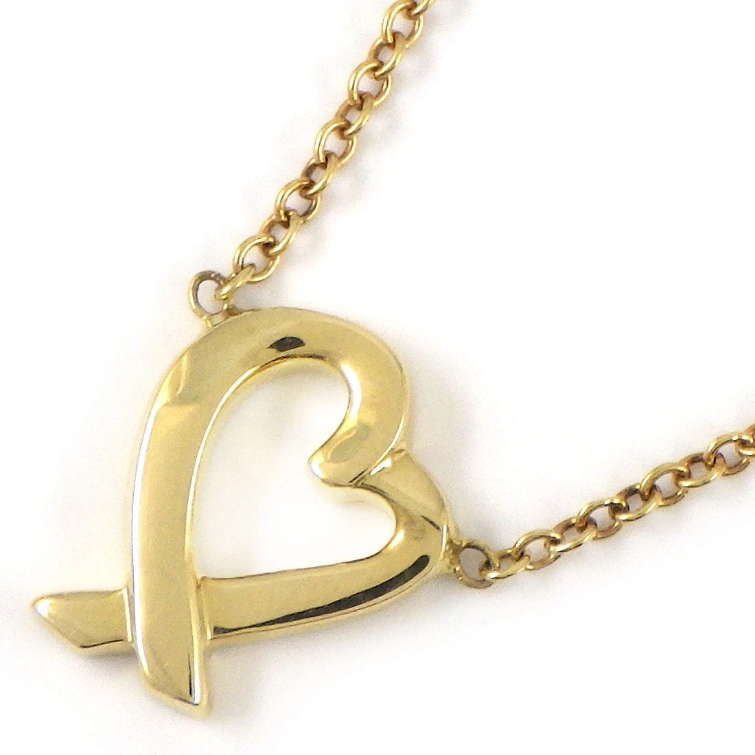 TIFFANY & CO. NECKLACE LOVING HEART 750(18K) YELLOW GOLD: Tiffany & Co. Necklace Loving Heart 750(18K) Yellow Gold Brand: Tiffany & Co. Type/Style: Necklace Material: Metal Purity 18k, Metal Yellow Gold, Color: Gold Size: Chain Length : 15.94"(inches) /