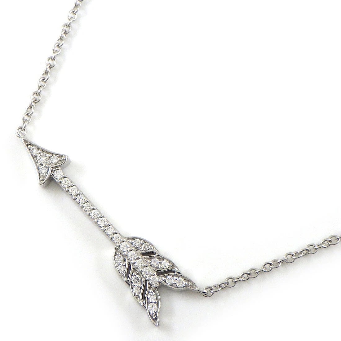 TIFFANY & CO. NECKLACE ARROW MOTIF DIAMOND PT950 PLATINUM (1 of 6)
