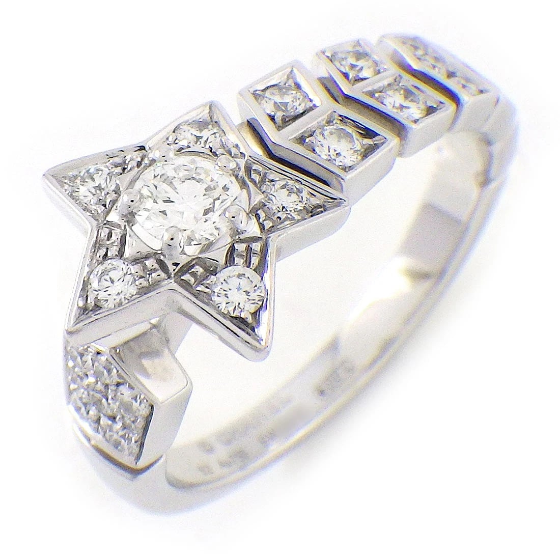 CHANEL RING HALF CIRCLE DIAMOND 750WG (1 of 2)