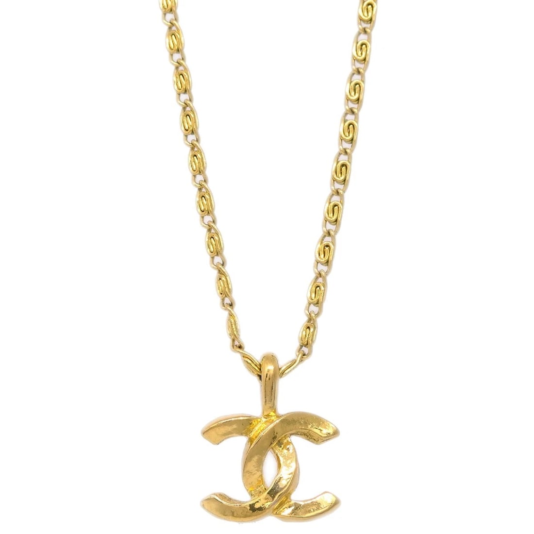 CHANEL GOLD CC CHAIN PENDANT NECKLACE (1 of 3)