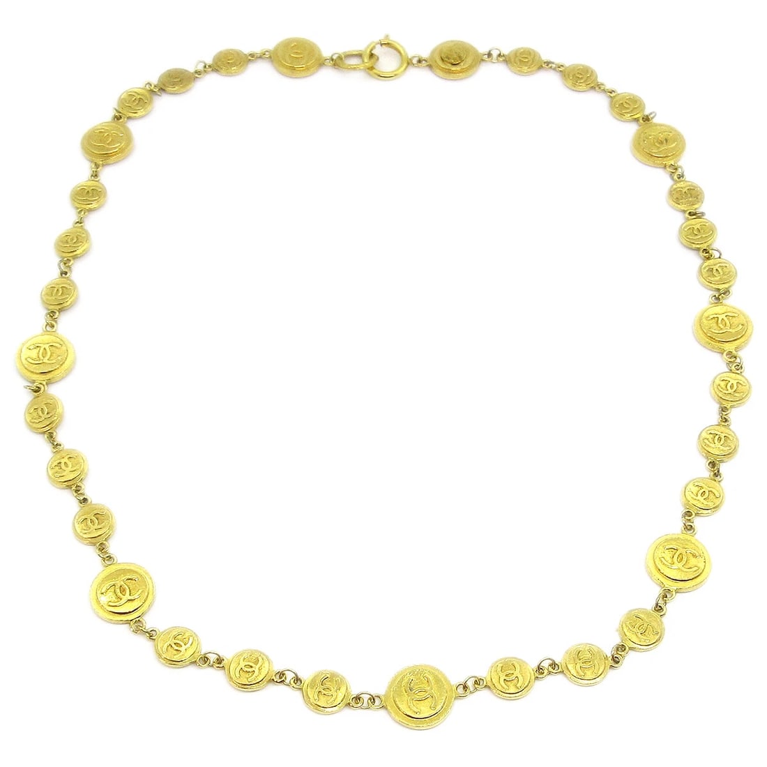 CHANEL MEDALLION CHARM GOLD CHAIN NECKLACE (1 of 2)
