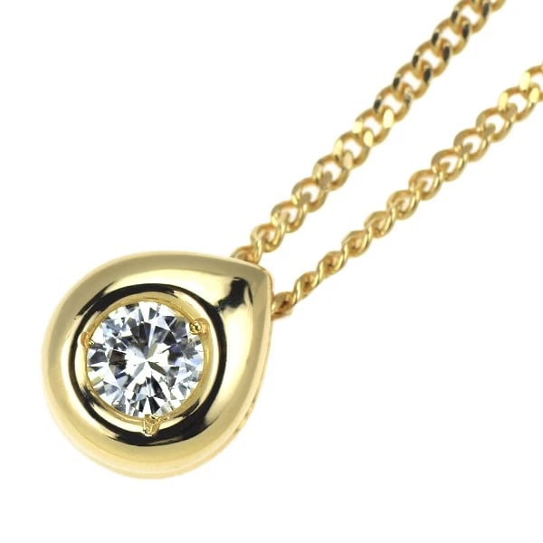 K18YG DIAMOND PENDANT NECKLACE (1 of 2)