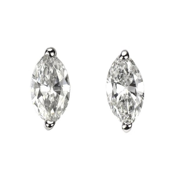 BRAND NEW PT900 MARQUISE CUT DIAMOND EARRINGS: Brand New Pt900 Marquise Cut Diamond Earrings Brand: None Type/Style: piercing Material: Metal Purity 900, Metal Platinum, Main Stone/Creation Natural Color: None Size: