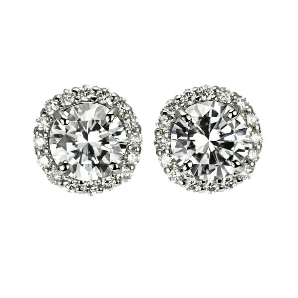 BRAND NEW PT950/ PT900 DIAMOND EARRINGS: Brand New Pt950/ Pt900 Diamond Earrings Brand: None Type/Style: piercing Material: Metal Purity 900, Metal Platinum, Main Stone/Creation Natural Color: None Size: Length/Width/Diameter8.4 