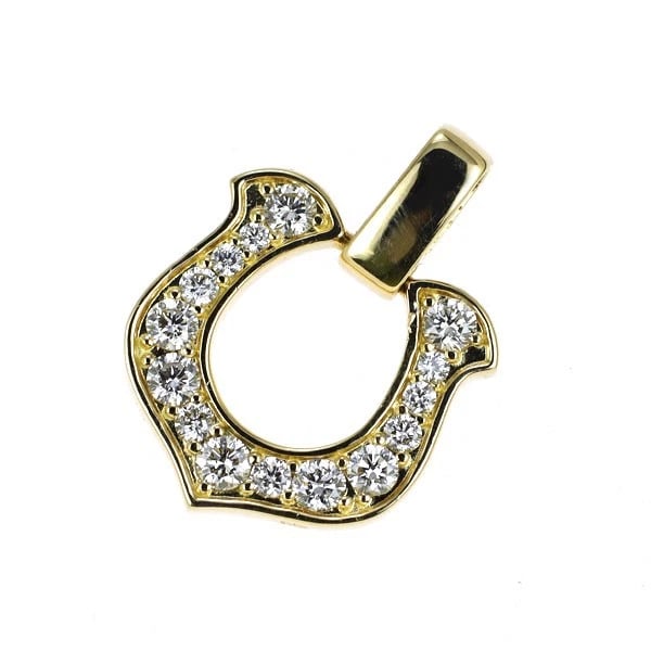 K18YG DIAMOND PENDANT TOP: K18YG Diamond Pendant Top Brand: None Type/Style: pendant top Material: Metal Purity K18, Metal Gold, Main Stone/Creation Natural Color: None Size: Length/Width/Diameter19.4 Accessories: None