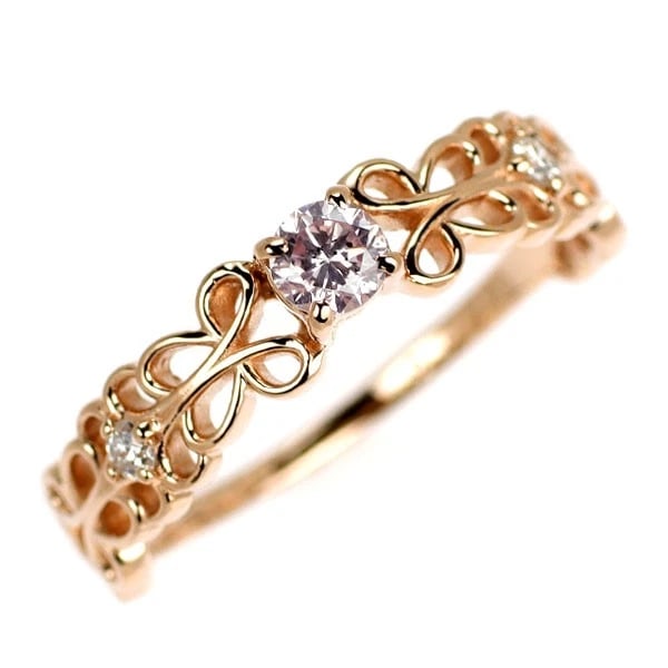 BRAND NEW RARE K18PG NATURAL PINK DIAMOND RING: Brand New Rare K18PG Natural Pink Diamond Ring Brand: None Type/Style: Ring Material: Metal Purity K18, Metal Gold, Main Stone/Creation Natural Color: None Size: 5.25 US Accessories: None