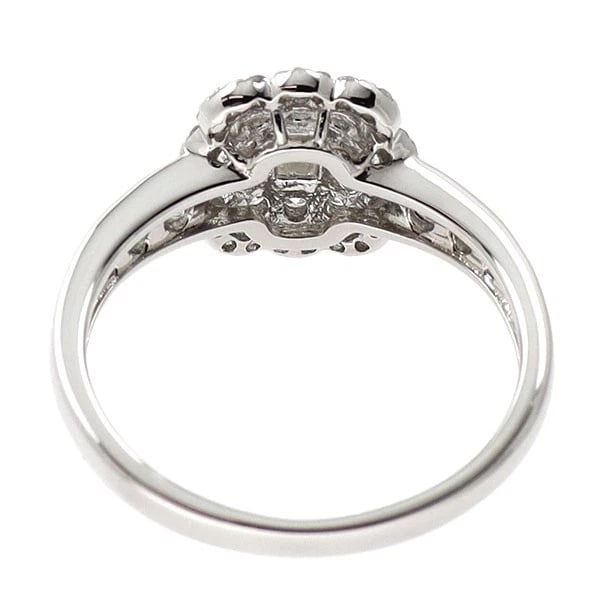 PT900 EMERALD CUT DIAMOND RING - 2