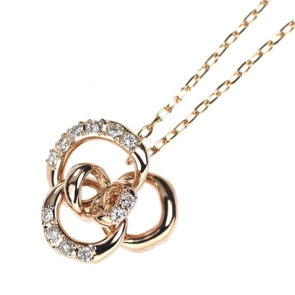 VENDOME AOYAMA K18PG DIAMOND PENDANT NECKLACE: Vendome Aoyama K18PG Diamond Pendant Necklace Brand: Vendome Aoyama Type/Style: Pendant Necklace Material: Metal Purity None, Metal K18PG, Main Stone/Creation Natural Color: None Size: