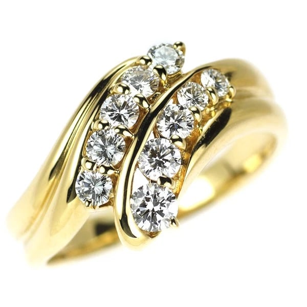 MONICKENDAM K18YG DIAMOND RING: Monickendam K18YG diamond ring Brand: Monnickendam Type/Style: Ring Material: Metal Purity K18, Metal Gold, Main Stone/Creation Natural Color: Yellow Gold Size: 6 US Accessories: None