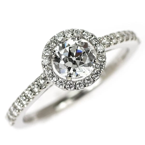 BRAND NEW PT950 CIRCULAR BRILLIANT CUT DIAMOND RING (1 of 3)