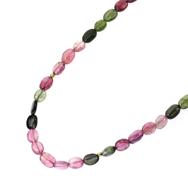 K14/ K18YG MULTICOLOR TOURMALINE NECKLACE (1 of 2)