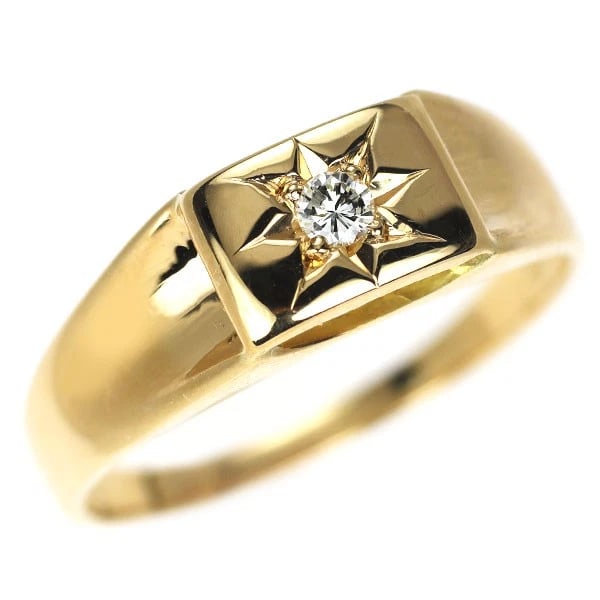 K18YG DIAMOND RING SEAL TYPHOON: K18YG Diamond Ring Seal Typhoon Brand: None Type/Style: Ring Material: Metal Purity K18, Metal Gold, Main Stone/Creation Natural Color: Yellow Gold Size: 7.5 US Accessories: None Accessories