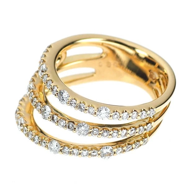 K18YG DIAMOND RING - 2